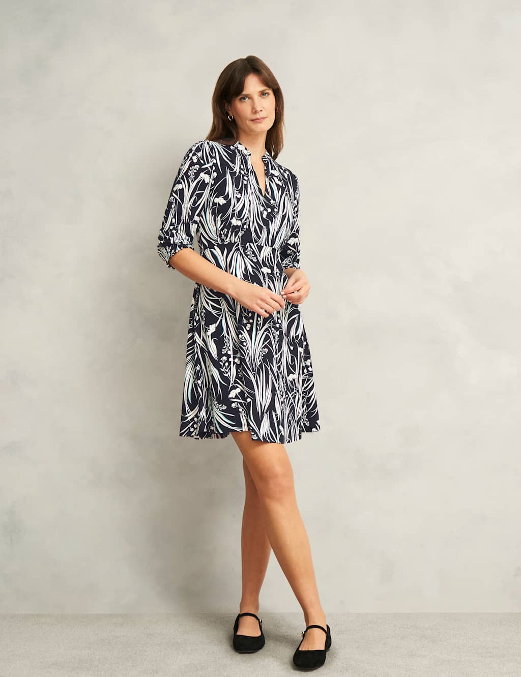 Cotton Rich Jersey Floral Mini Skater Dress 4 of 9