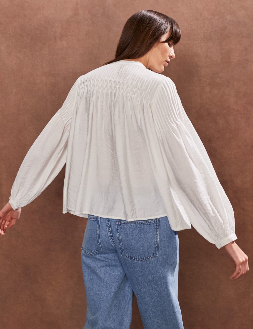 Smocked Button Through Blouse 3 of 4