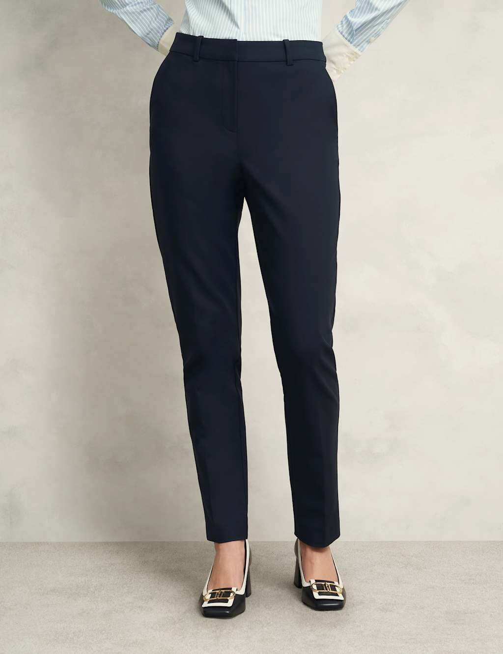 Cotton Blend Tapered Trousers 5 of 7
