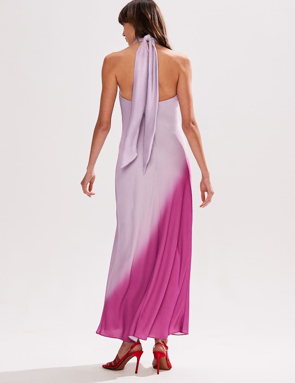 Floral Halter Neck Maxi Column Dress 3 of 4