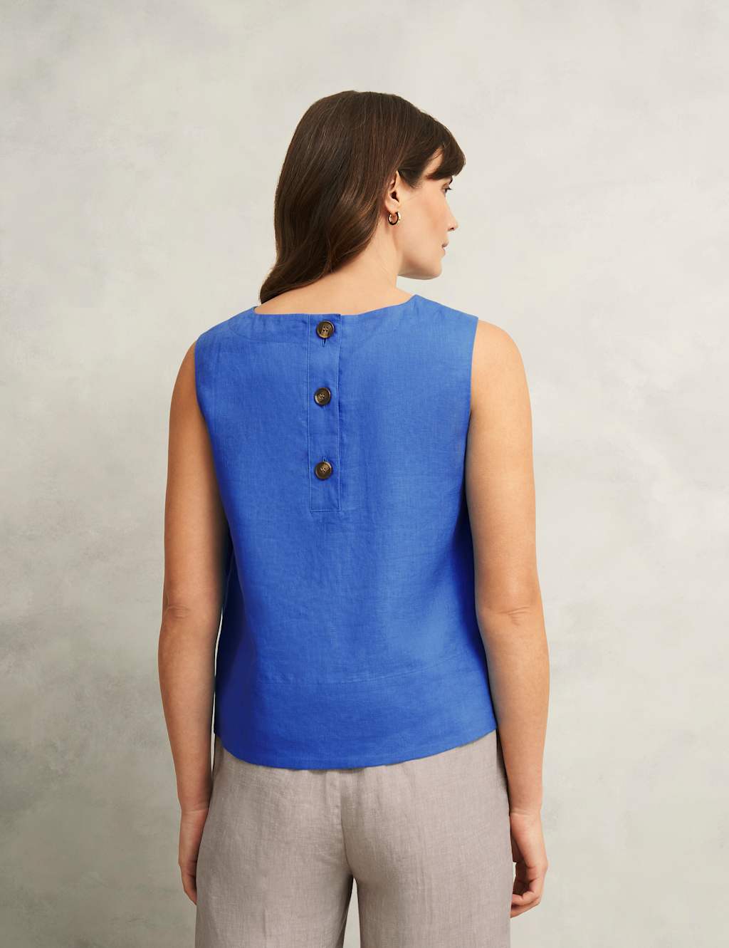 Pure Linen Round Neck Vest Top 6 of 8