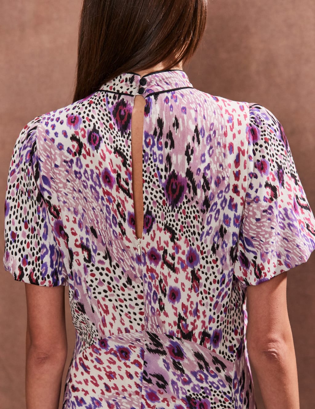 Animal Print High Neck Midaxi Tea Dress 4 of 4