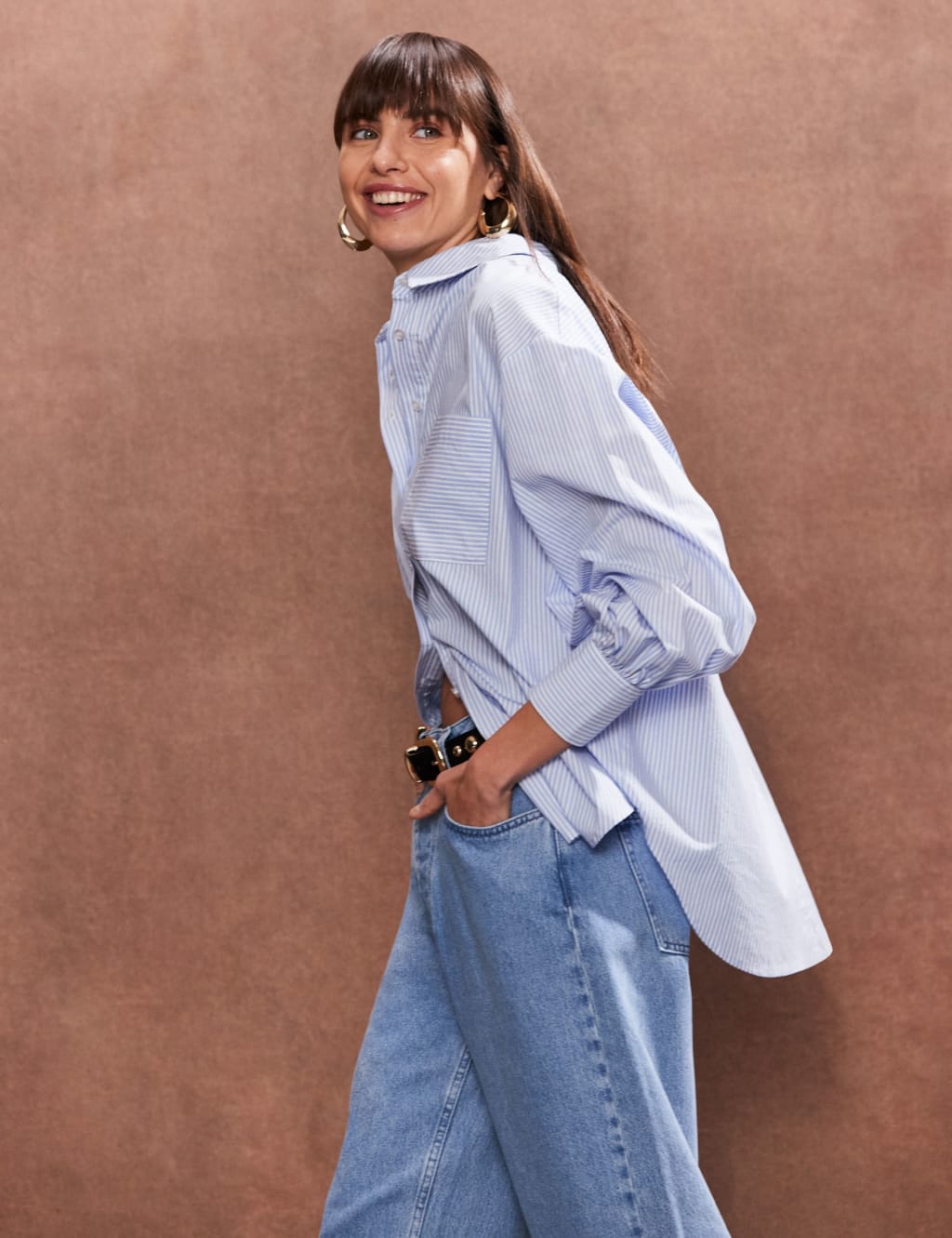 Pure Cotton Striped Relaxed Shirt 5 of 5