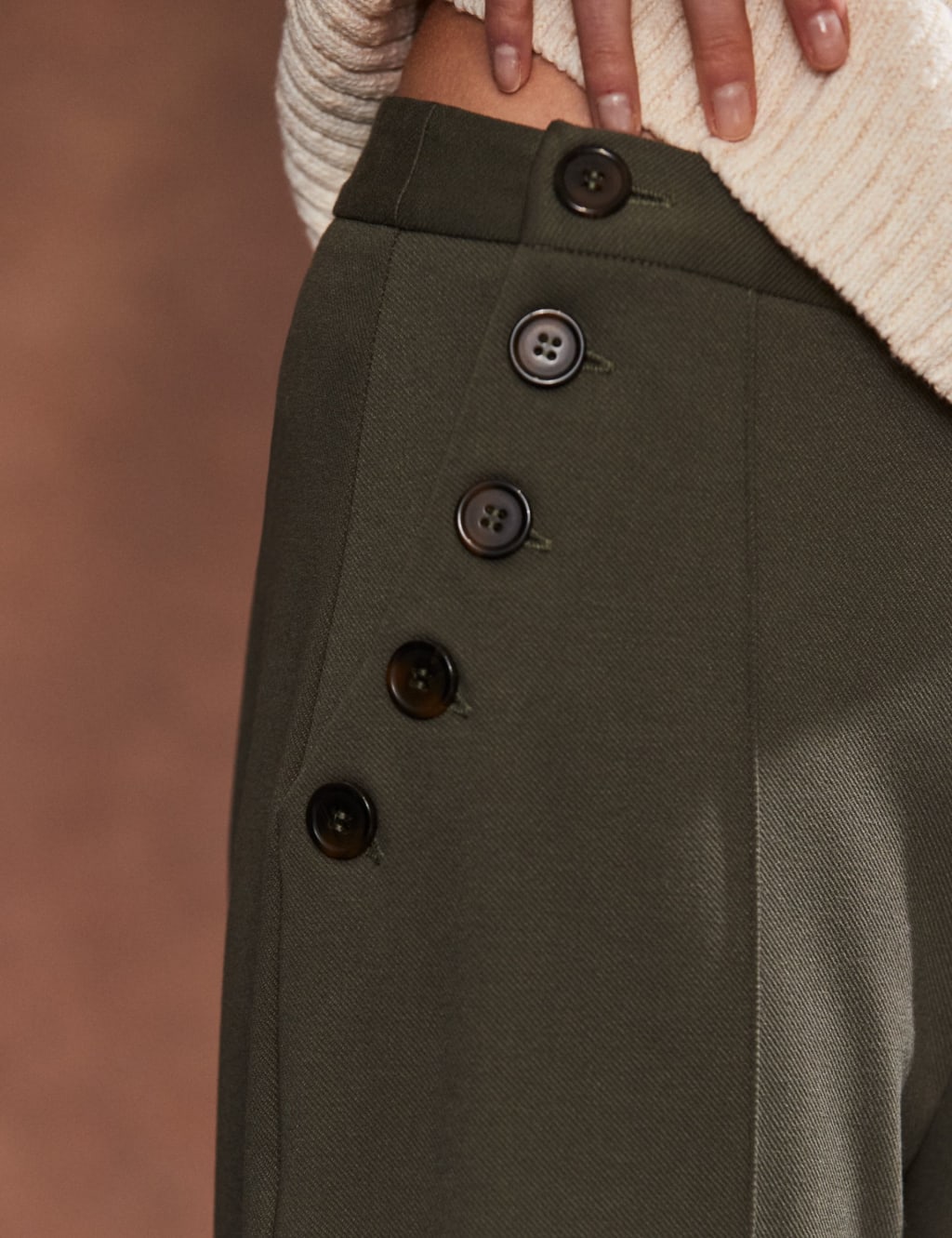 Twill Straight Leg Culottes 4 of 4