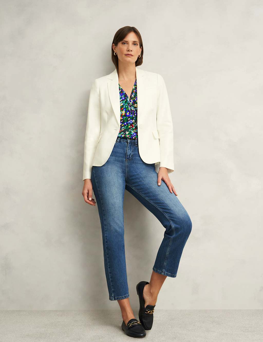 Floral V-Neck Button Through Blouse 3 of 7