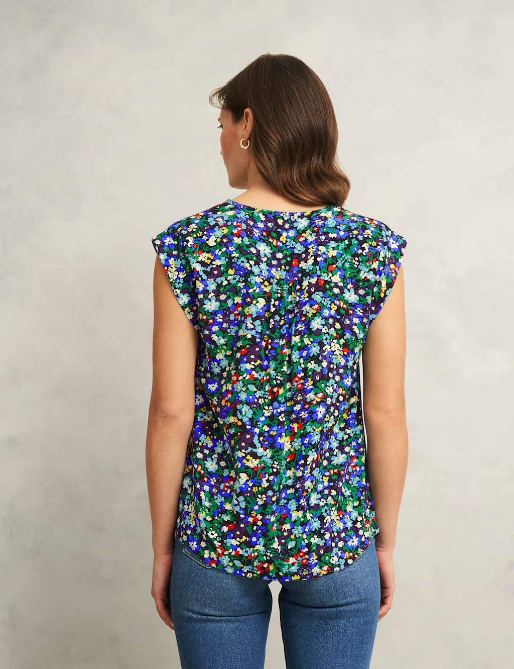Floral V-Neck Button Through Blouse 5 of 7