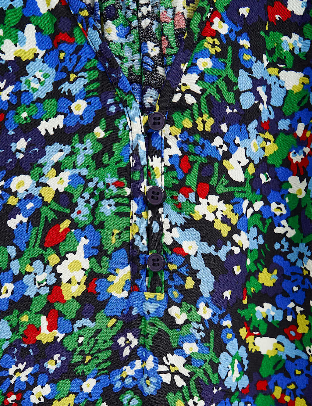 Floral V-Neck Button Through Blouse 7 of 7