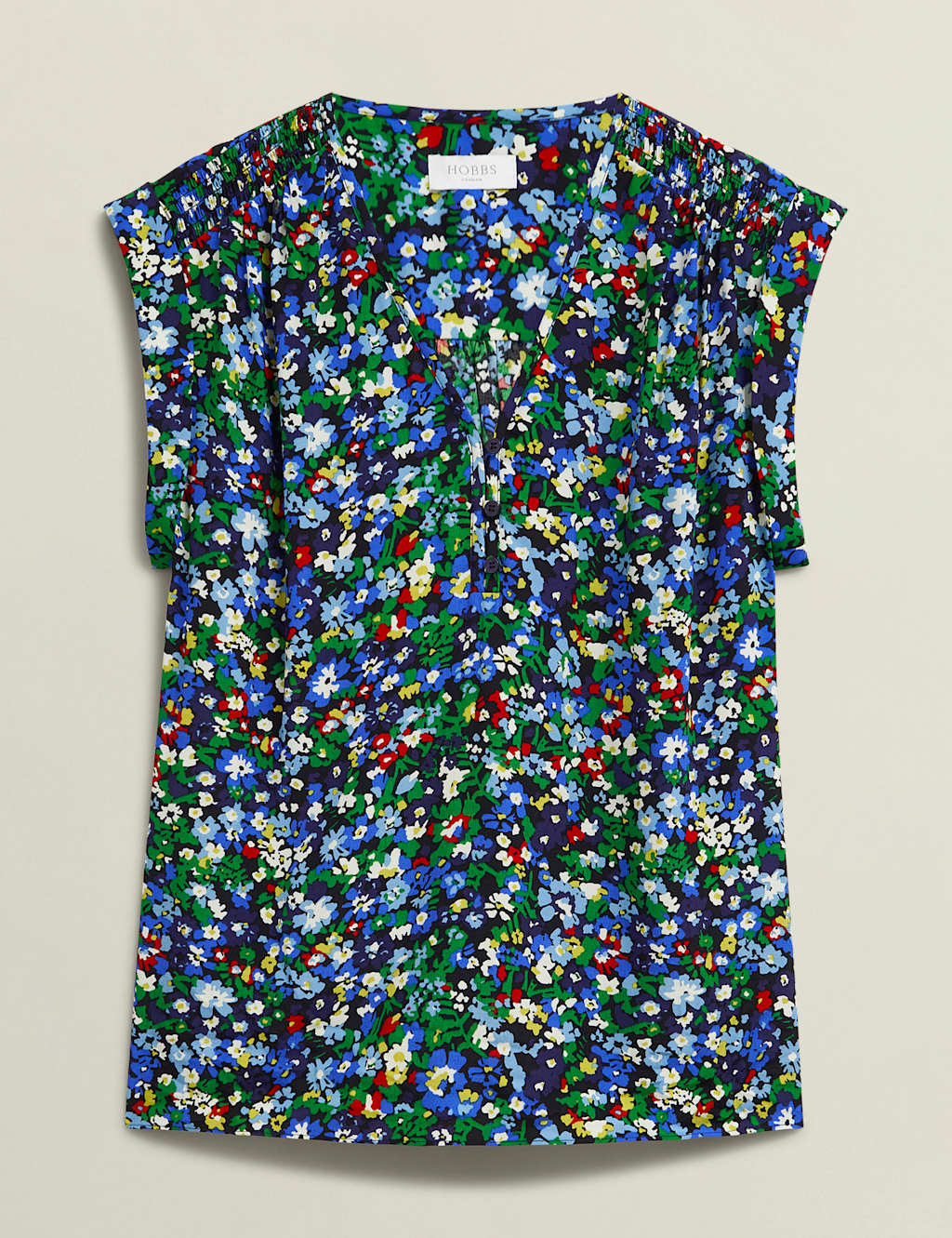 Floral V-Neck Button Through Blouse 2 of 7