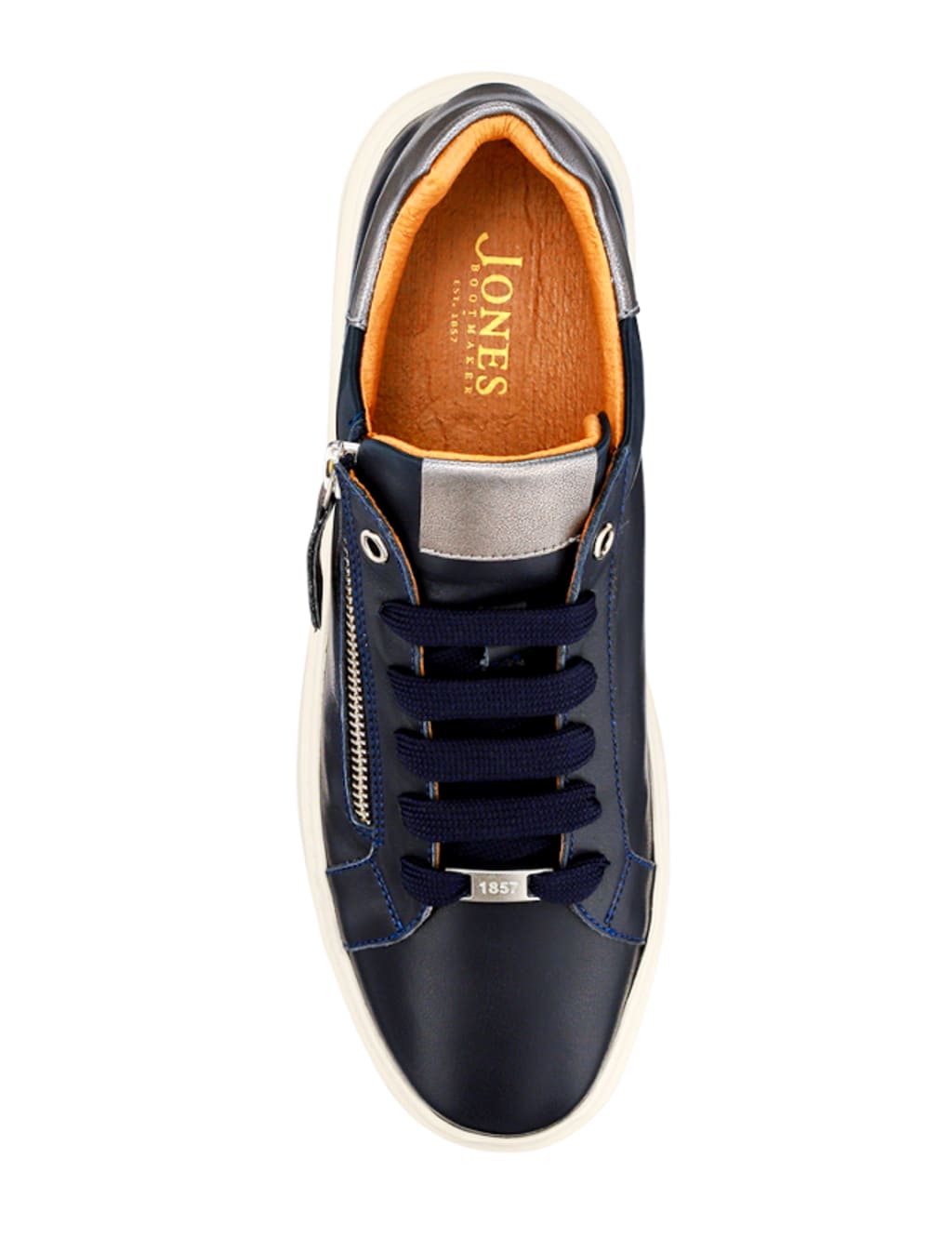 Leather Metallic Zip Chunky Trainers 4 of 7