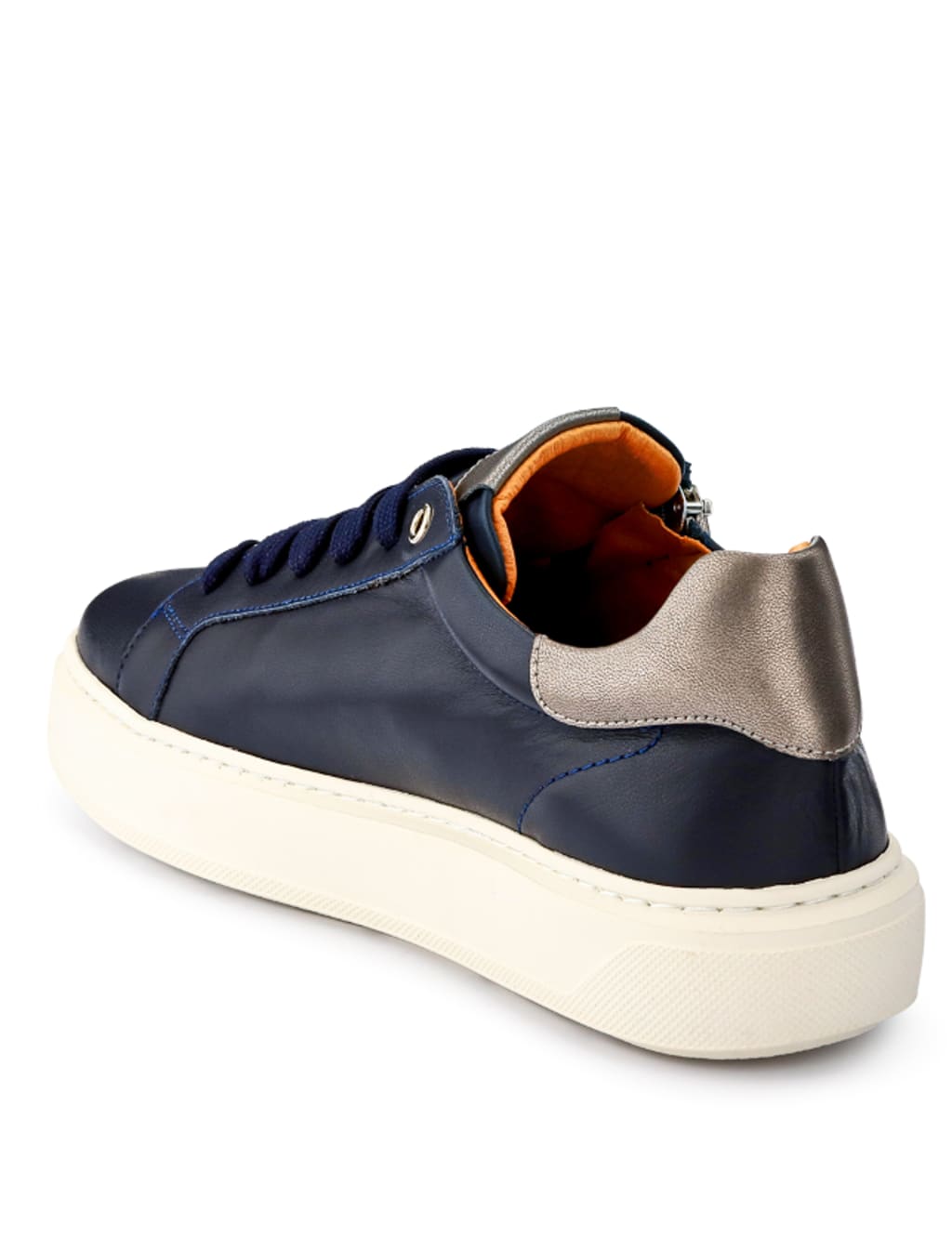 Leather Metallic Zip Chunky Trainers 6 of 7