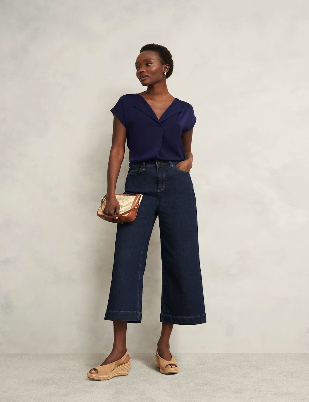 Collarless Cap Sleeve Blouse 5 of 8
