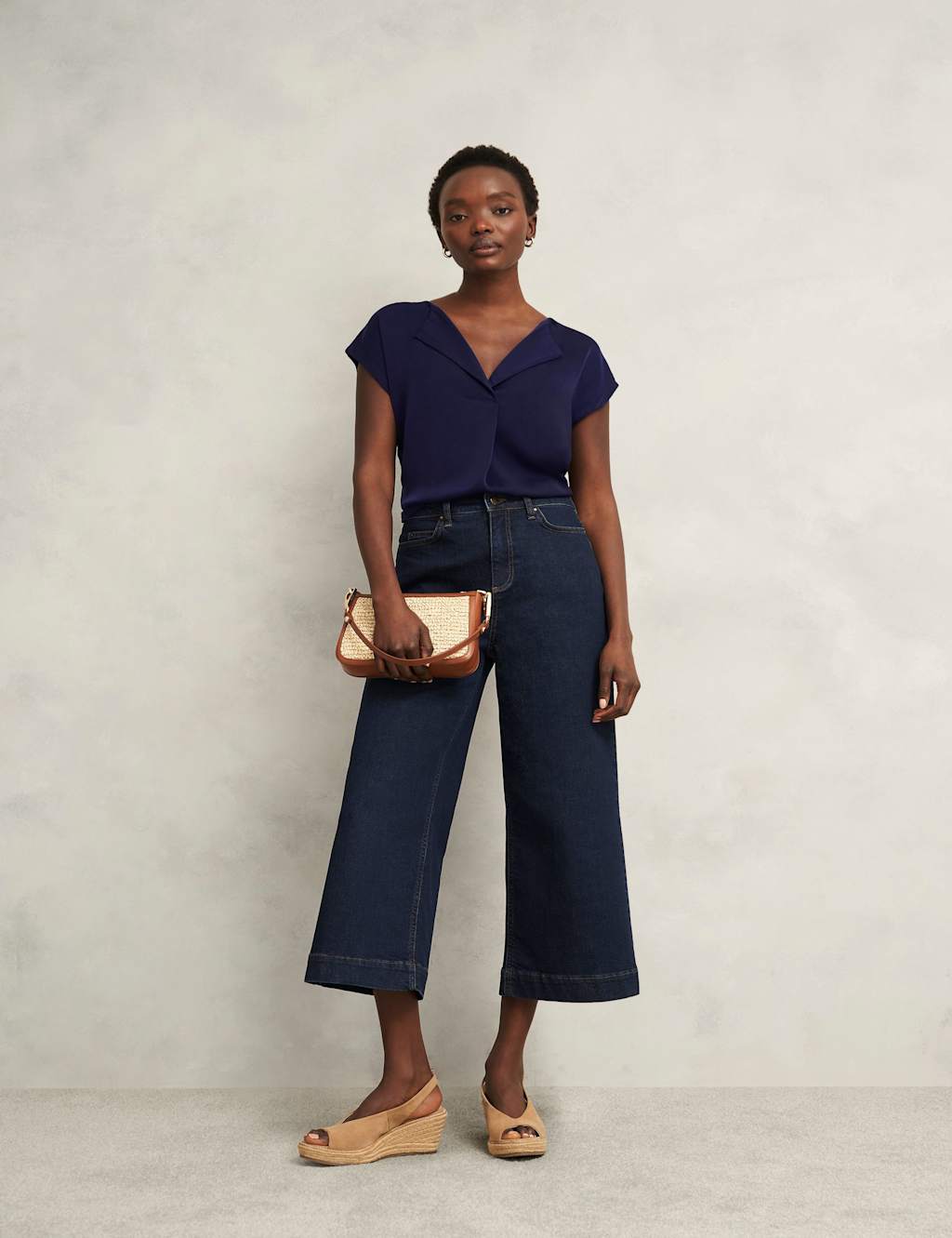 Collarless Cap Sleeve Blouse 8 of 8