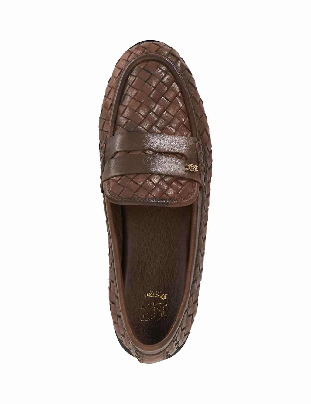 Leather Woven Flat Loafers 2 of 5