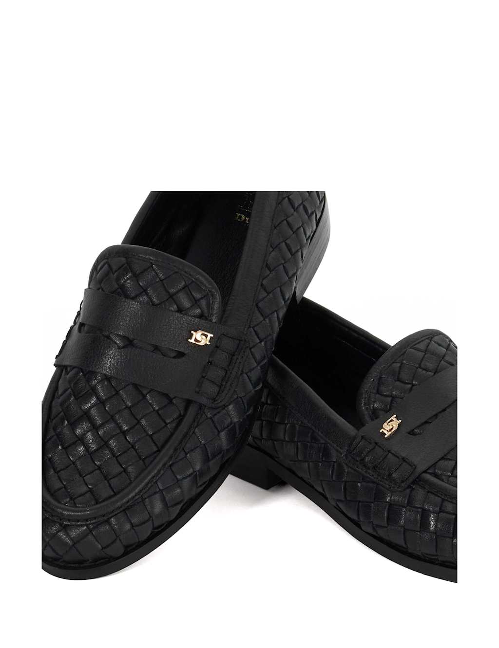 Leather Woven Flat Loafers 5 of 5