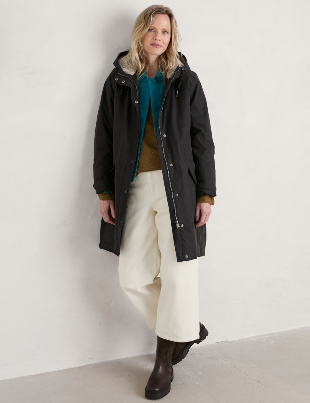 Longline waterproof parka top