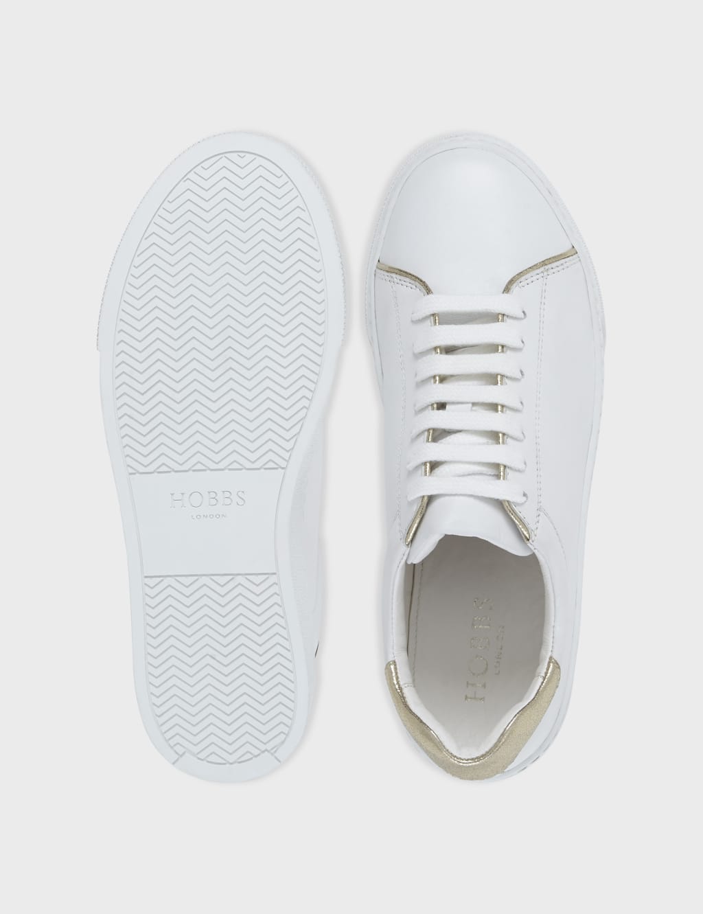 Leather Lace Up Metallic Trainers 4 of 5