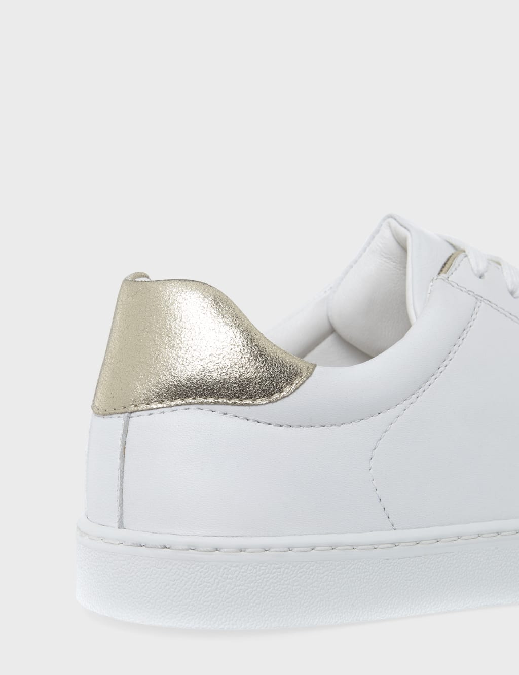 Leather Lace Up Metallic Trainers 5 of 5