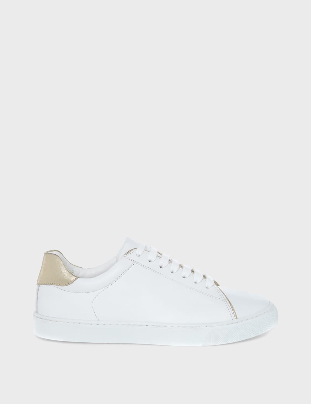 Leather Lace Up Metallic Trainers 2 of 5