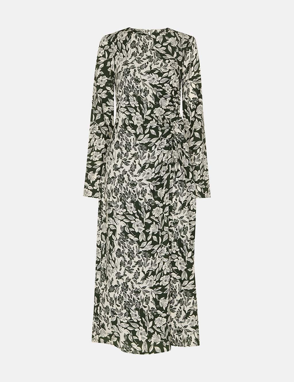 Pure Lyocell Floral Midi Skater Dress 2 of 4