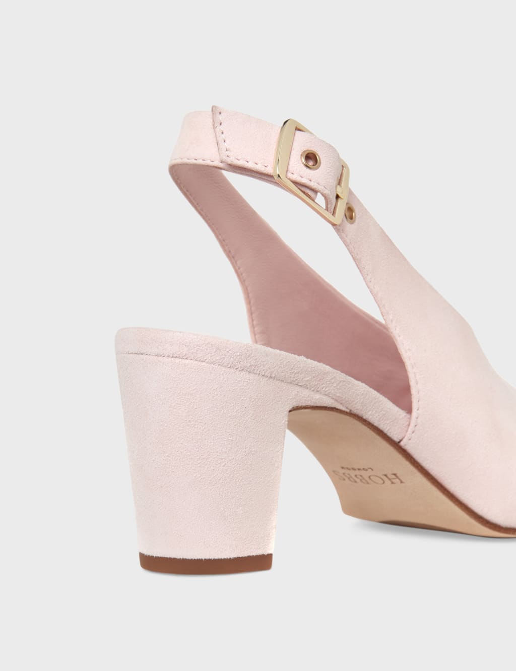 Suede Buckle Block Heel Slingback Sandals 3 of 6