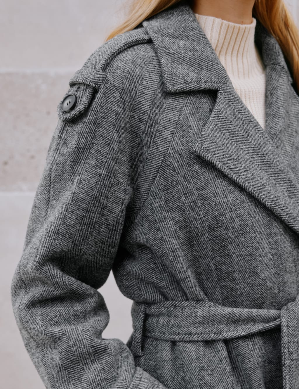Marks and spencer herringbone coat discount