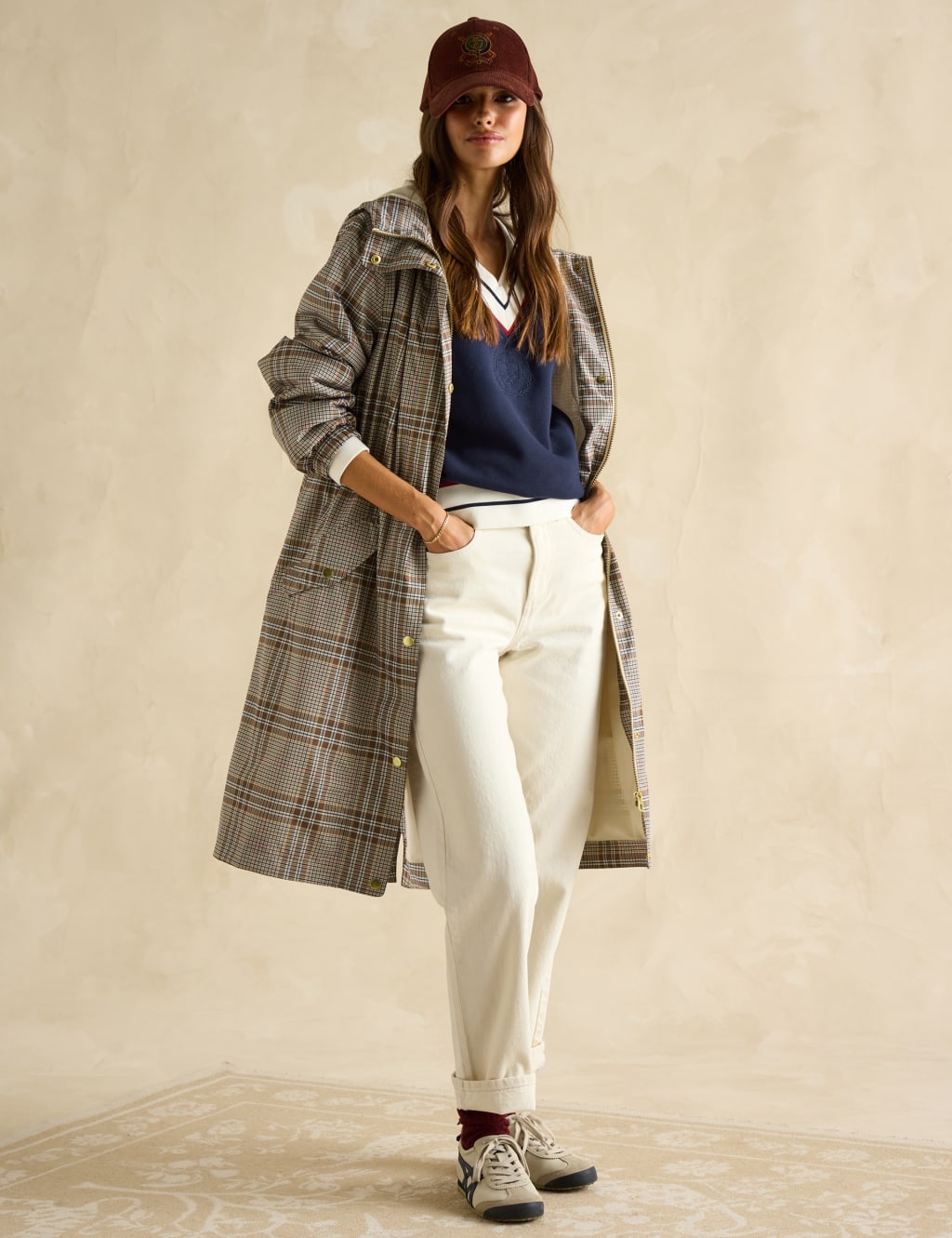 Waterproof Checked Hooded Raincoat 3 of 5