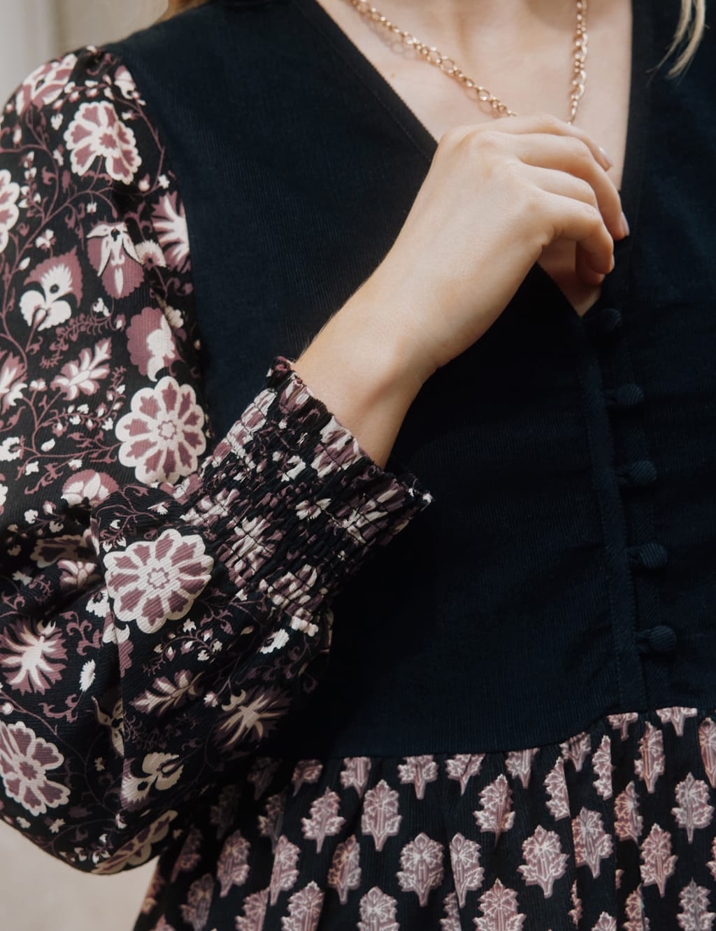 Pure Cotton Floral Tiered Midi Dress 5 of 5