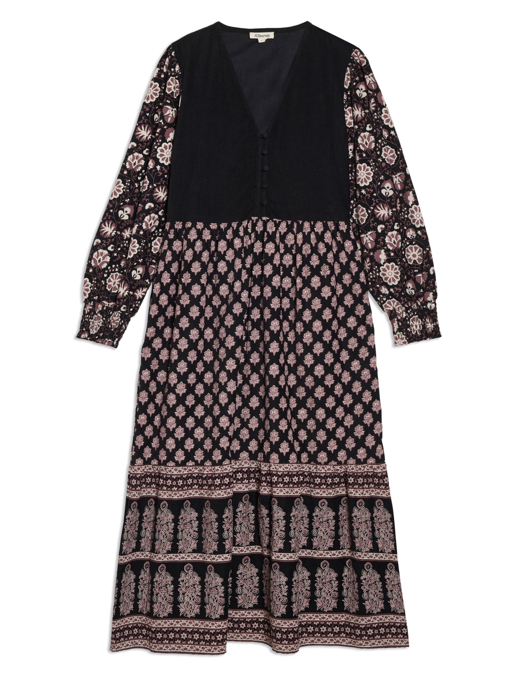 Pure Cotton Floral Tiered Midi Dress 2 of 5