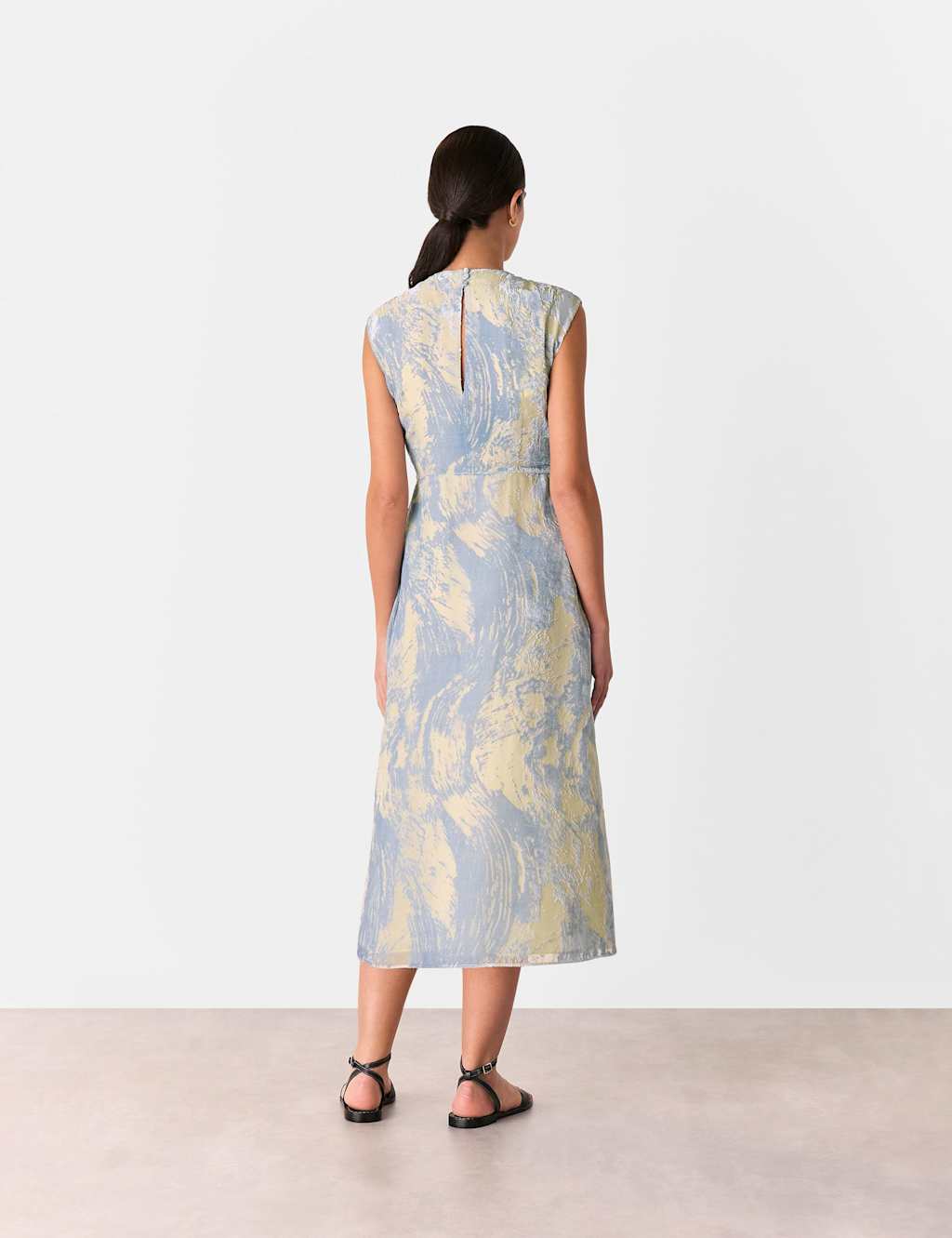 Velvet Devoré Printed Midi Tea Dress 3 of 4