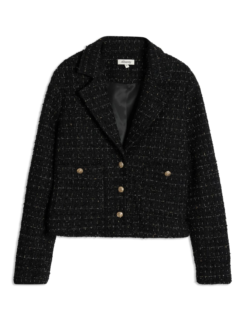 Short tweed blazer deals