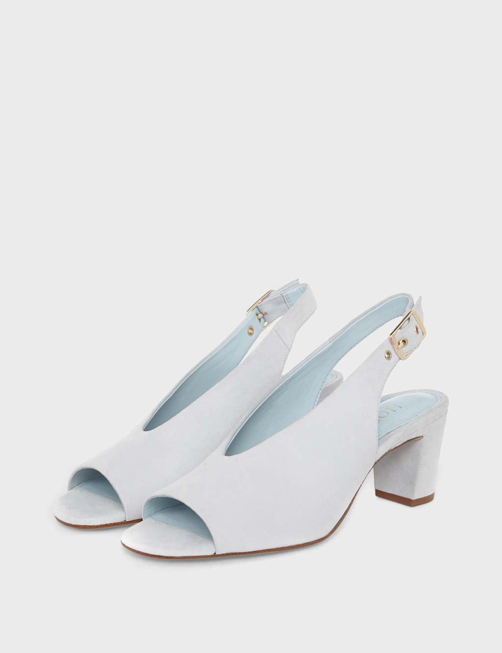 Suede Buckle Block Heel Slingback Sandals 3 of 6