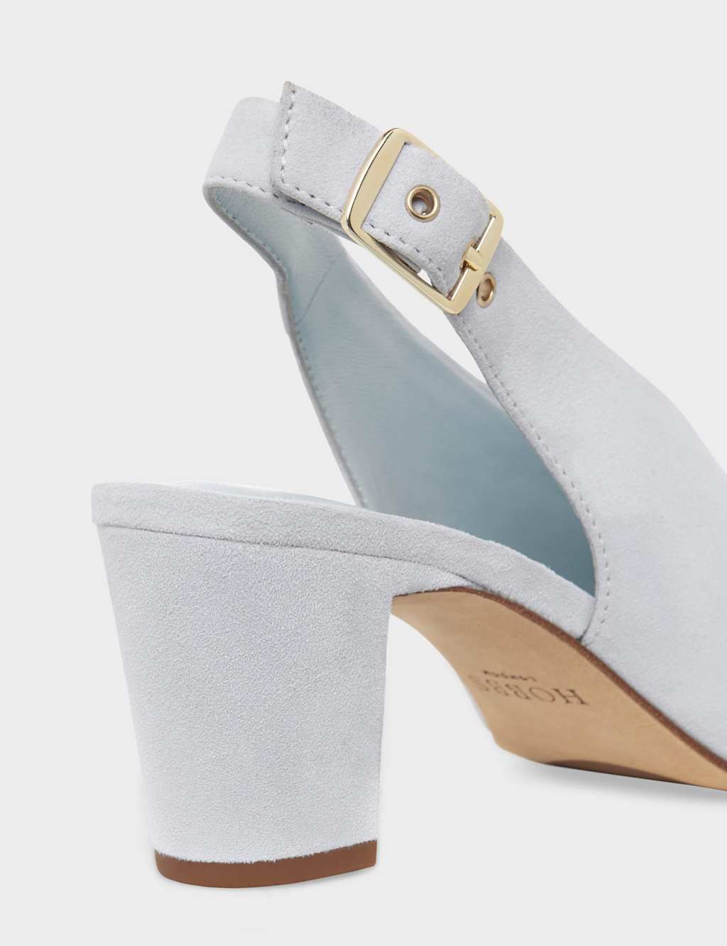 Suede Buckle Block Heel Slingback Sandals 6 of 6