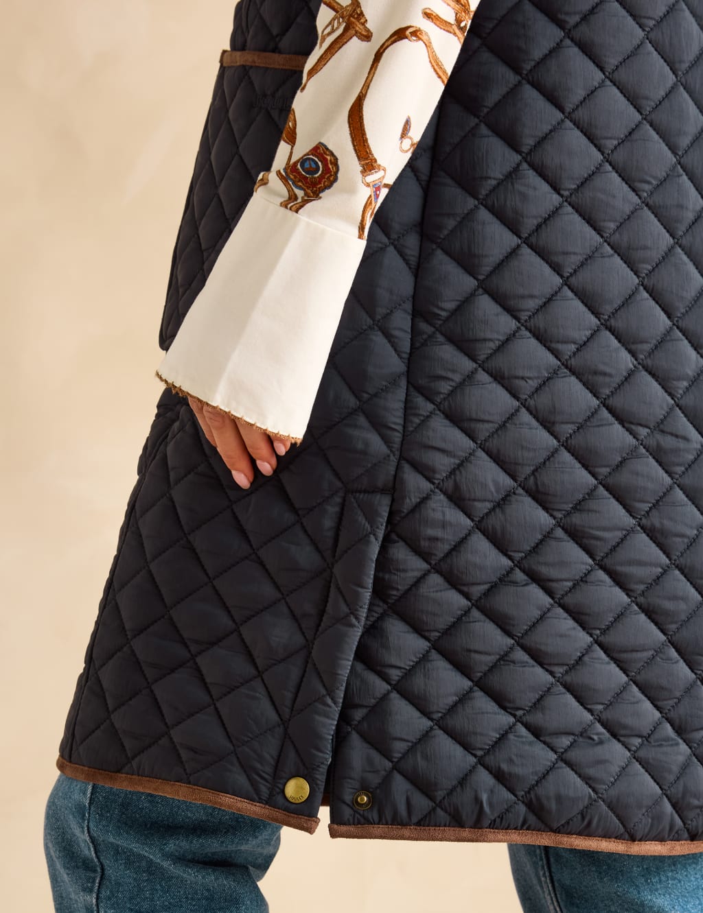 Quilted Funnel Neck Longline Gilet 9 of 9