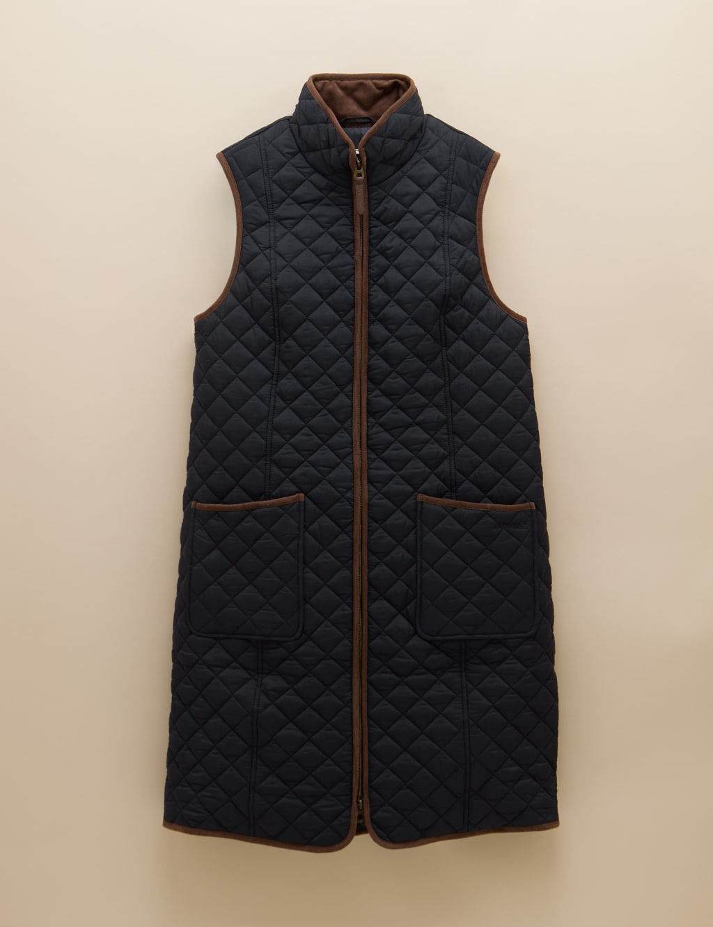 Quilted Funnel Neck Longline Gilet 2 of 9