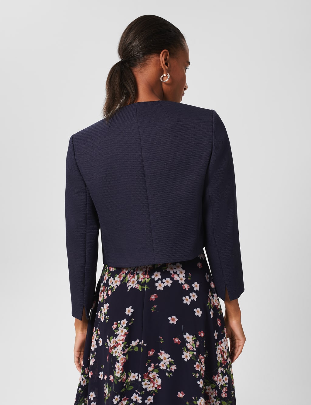Collarless Cropped Blazer 4 of 5