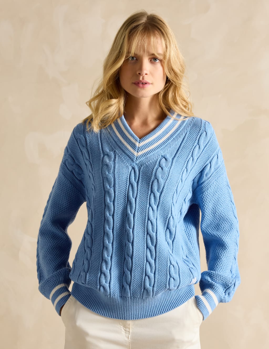 Pure Cotton Cable Knit Jumper 1 of 6