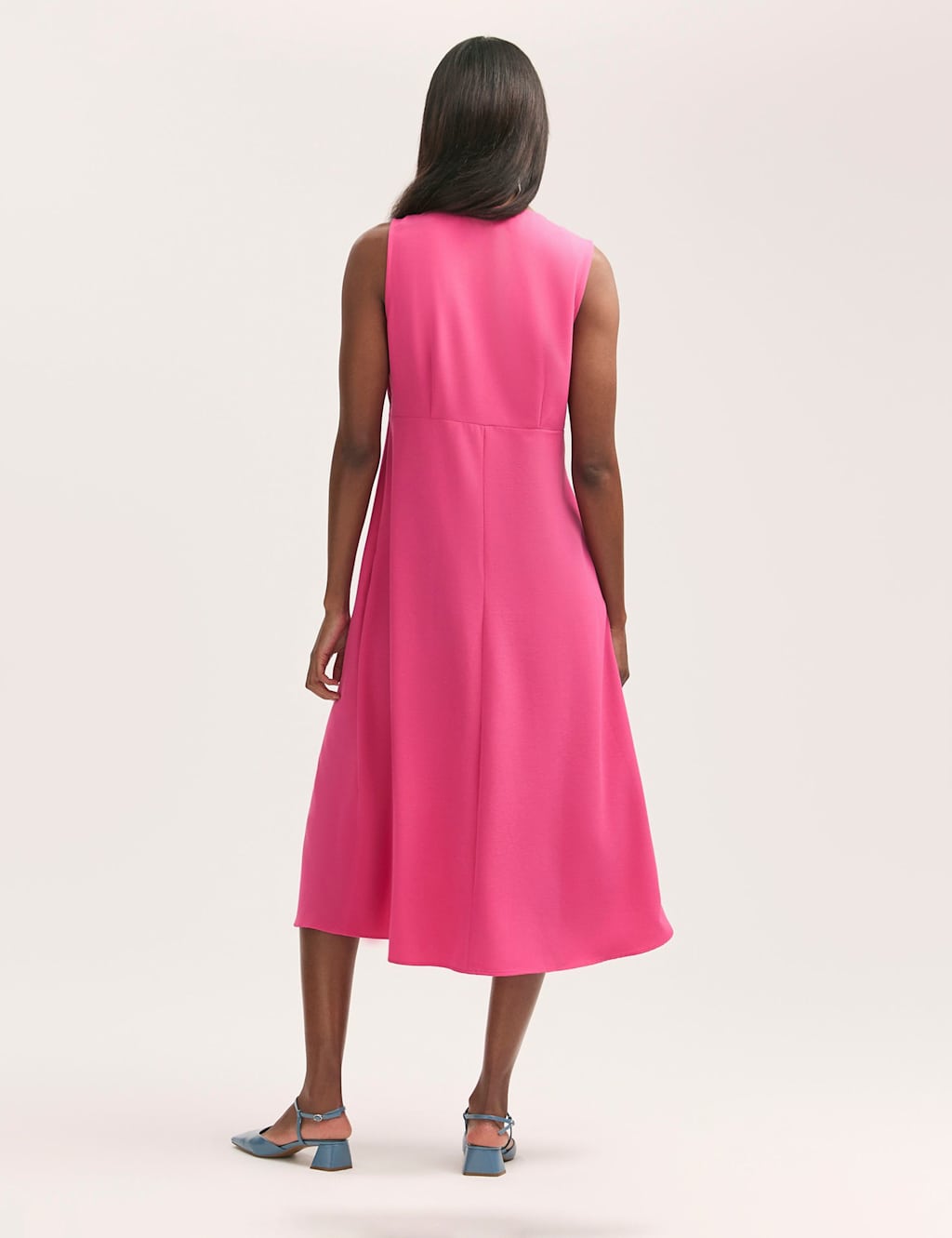 V-Neck Midi Skater Dress 2 of 4