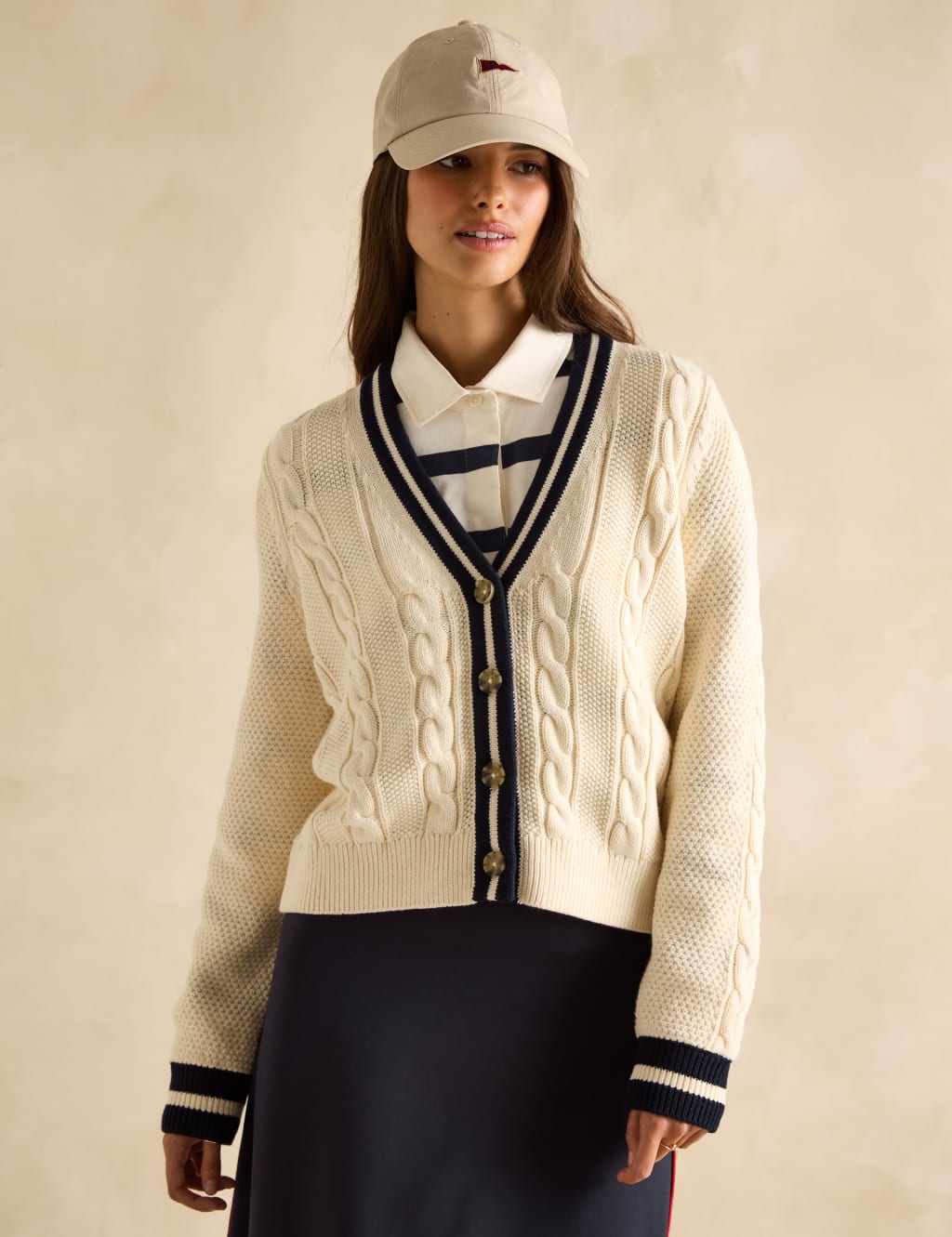 Pure Cotton Textured V-Neck Cardigan 2 of 7