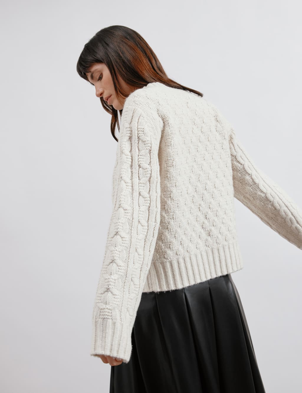 Cable Knit Crew Neck Jumper 6 of 6