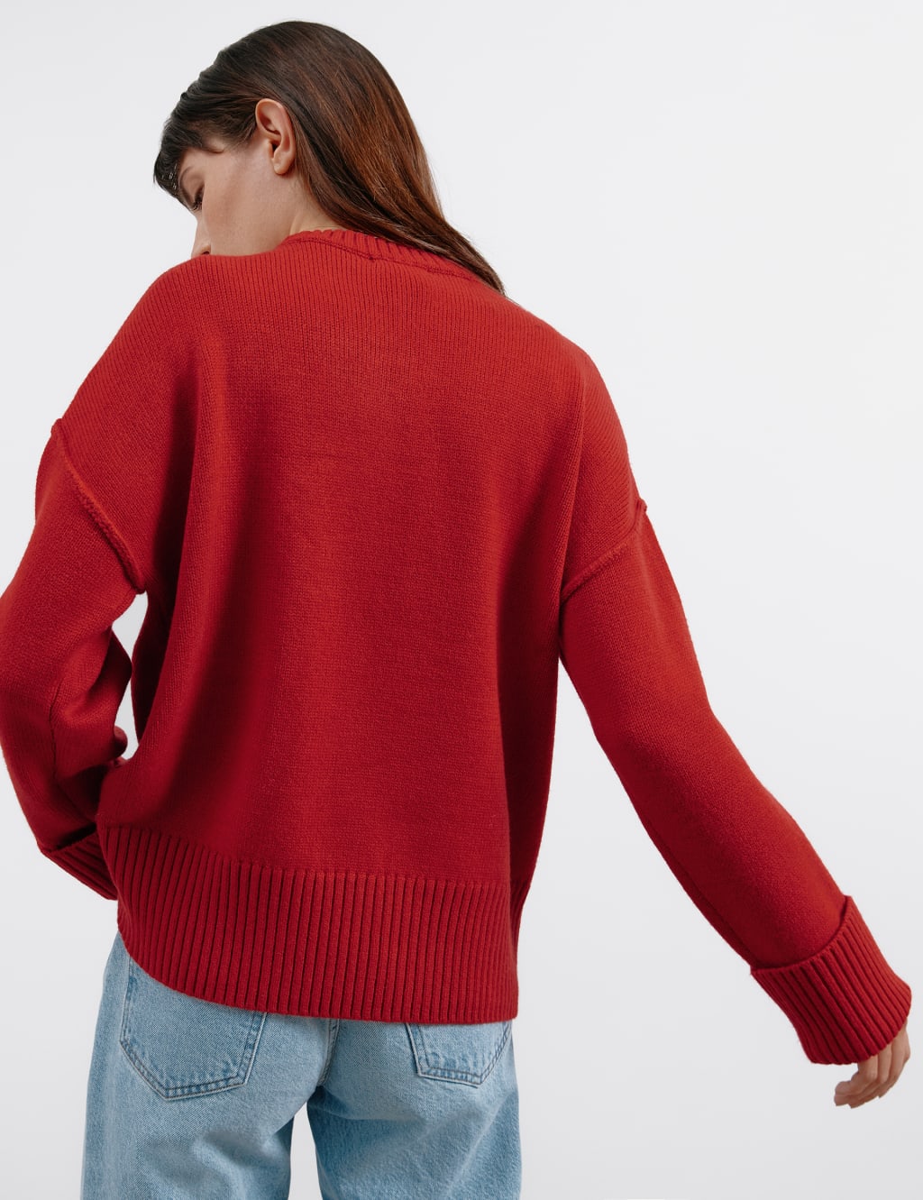 Textured Crew Neck Jumper with Wool 4 of 5
