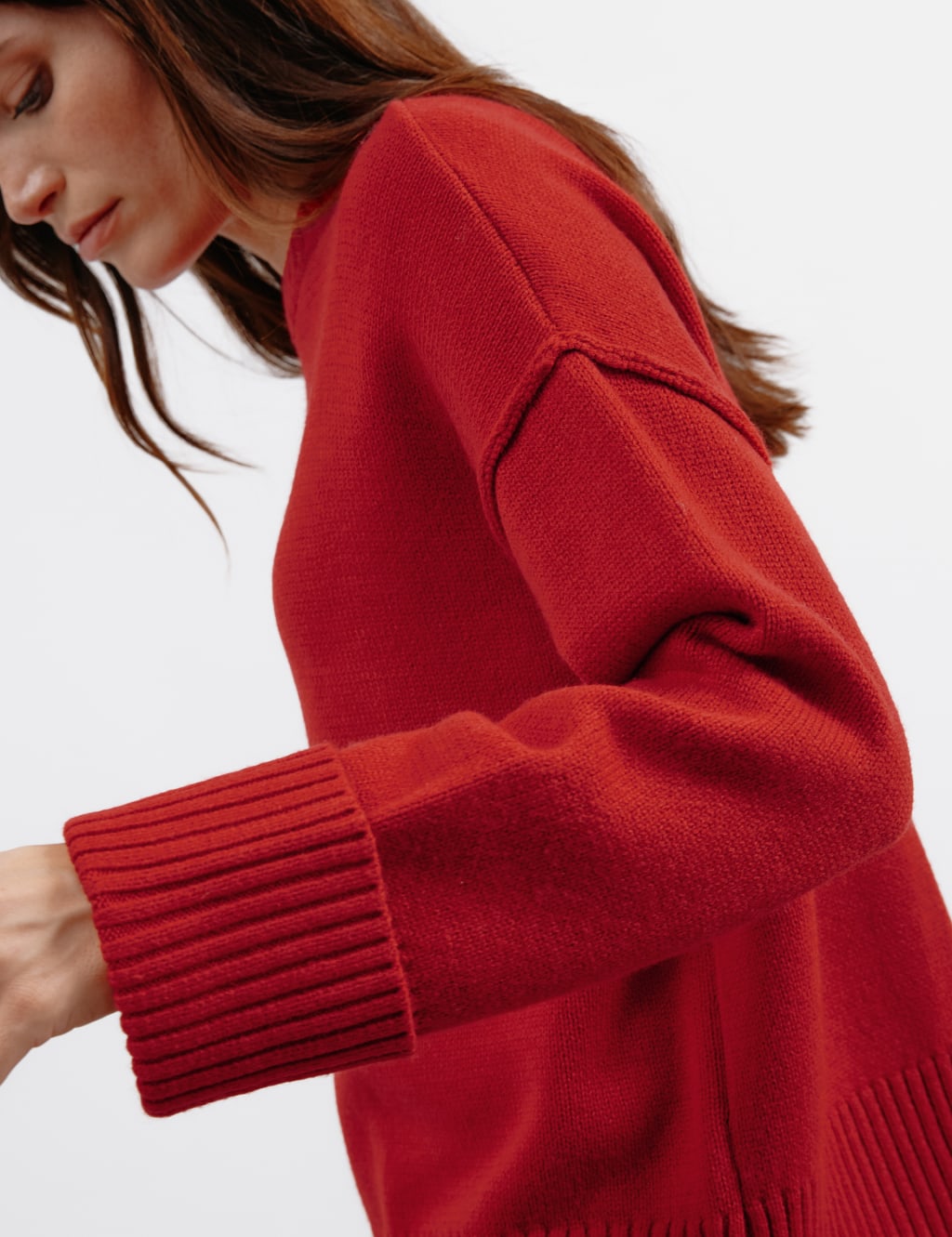 Textured Crew Neck Jumper with Wool 5 of 5