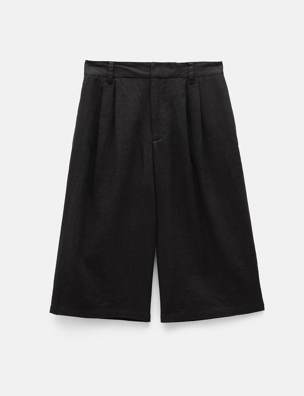 Linen Blend High Waisted Bermuda Shorts 2 of 5