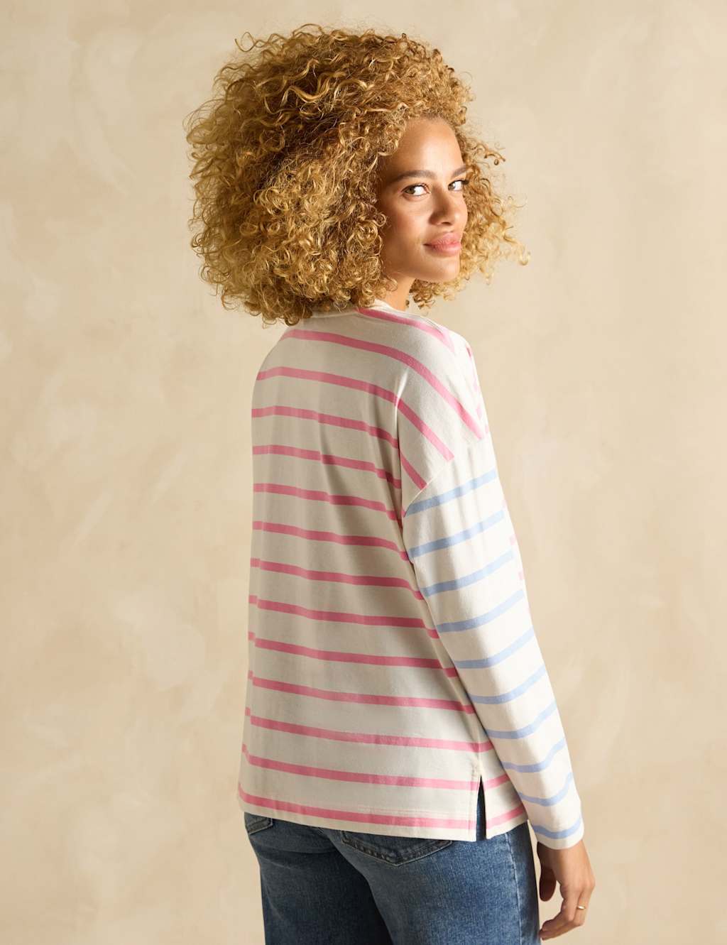 Pure Cotton Colour Block Striped Top 4 of 6