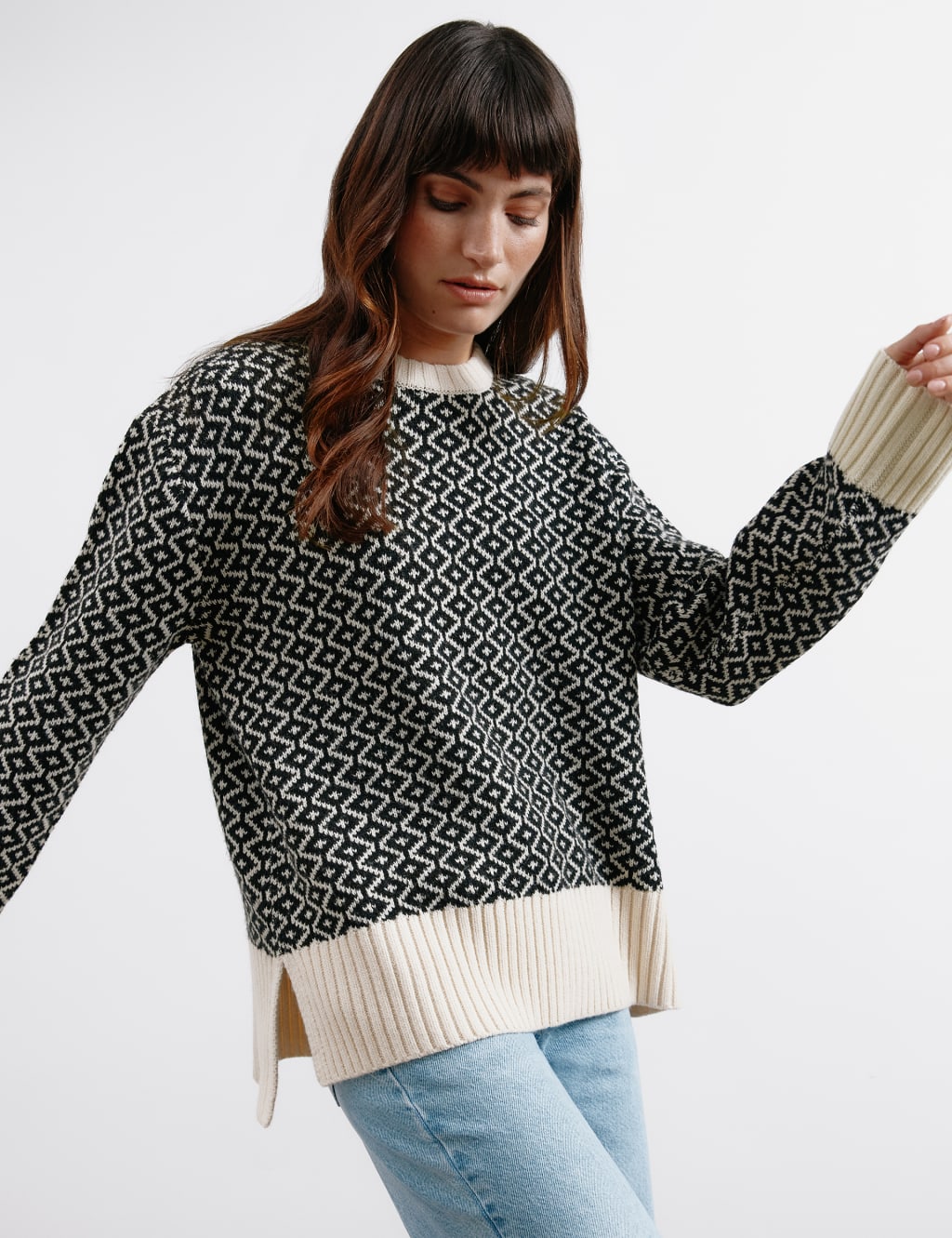 Jacquard Jumper with Wool 1 of 5
