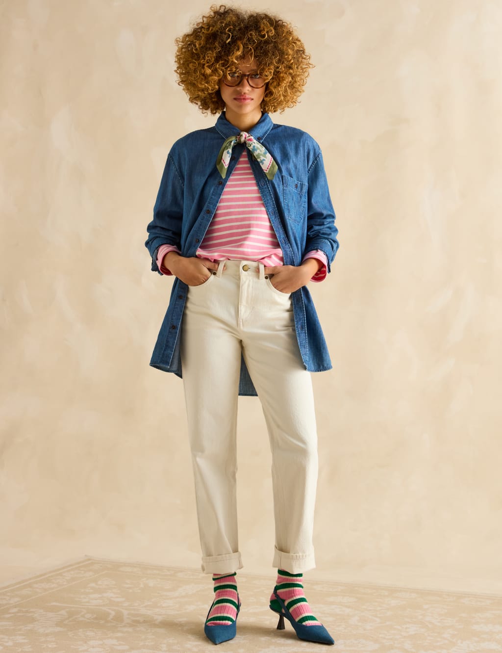 Pure Cotton Jersey Striped Relaxed Top 5 of 5