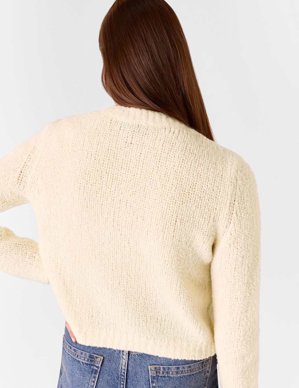 Wool Rich Textured Button Front Cardigan 3 of 4