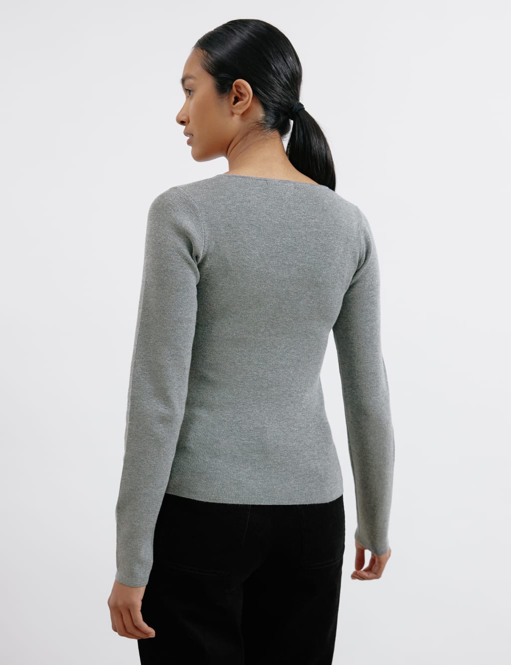 Scoop Neck Knitted Top 4 of 5
