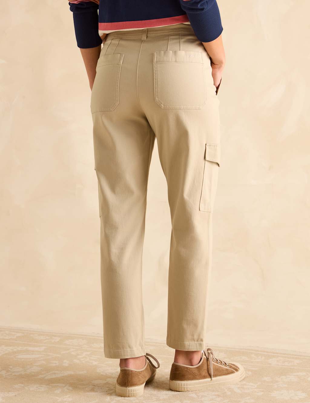 Cotton Rich Cargo Straight Leg Trousers 4 of 6