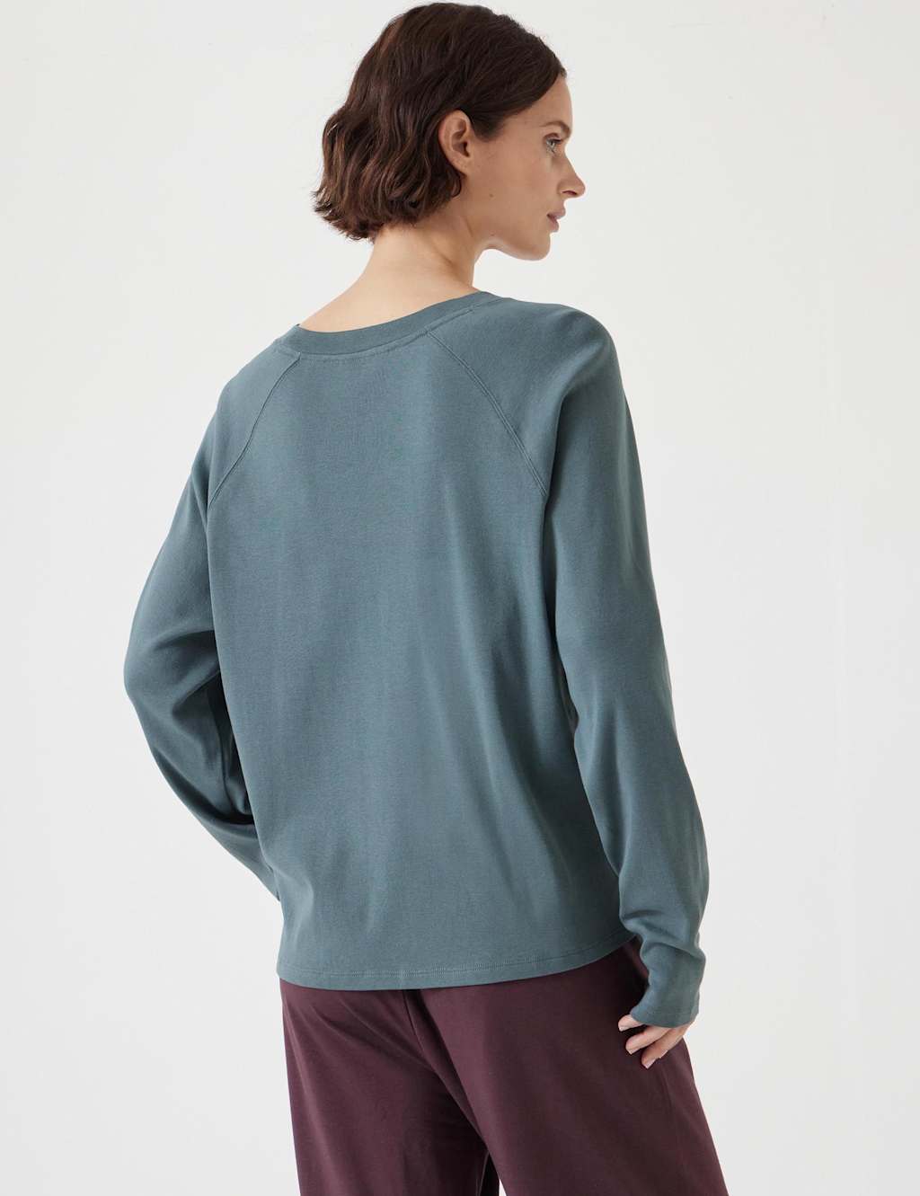 Pure Cotton Slash Neck Raglan Top 4 of 5