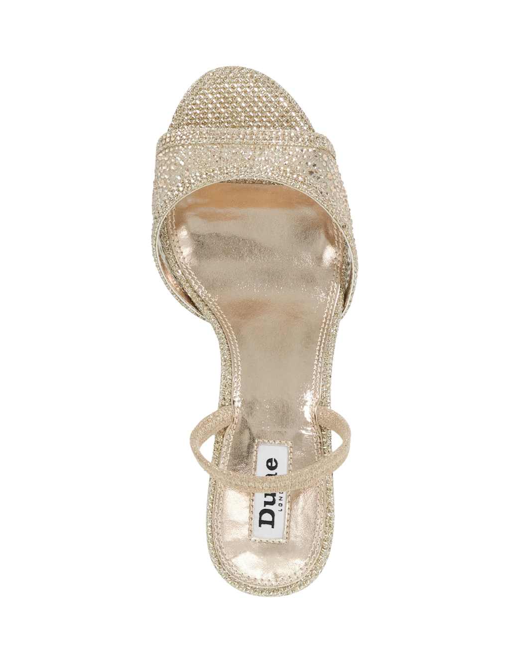 Sparkle Mesh Detail Kitten Heel Sandals 3 of 6